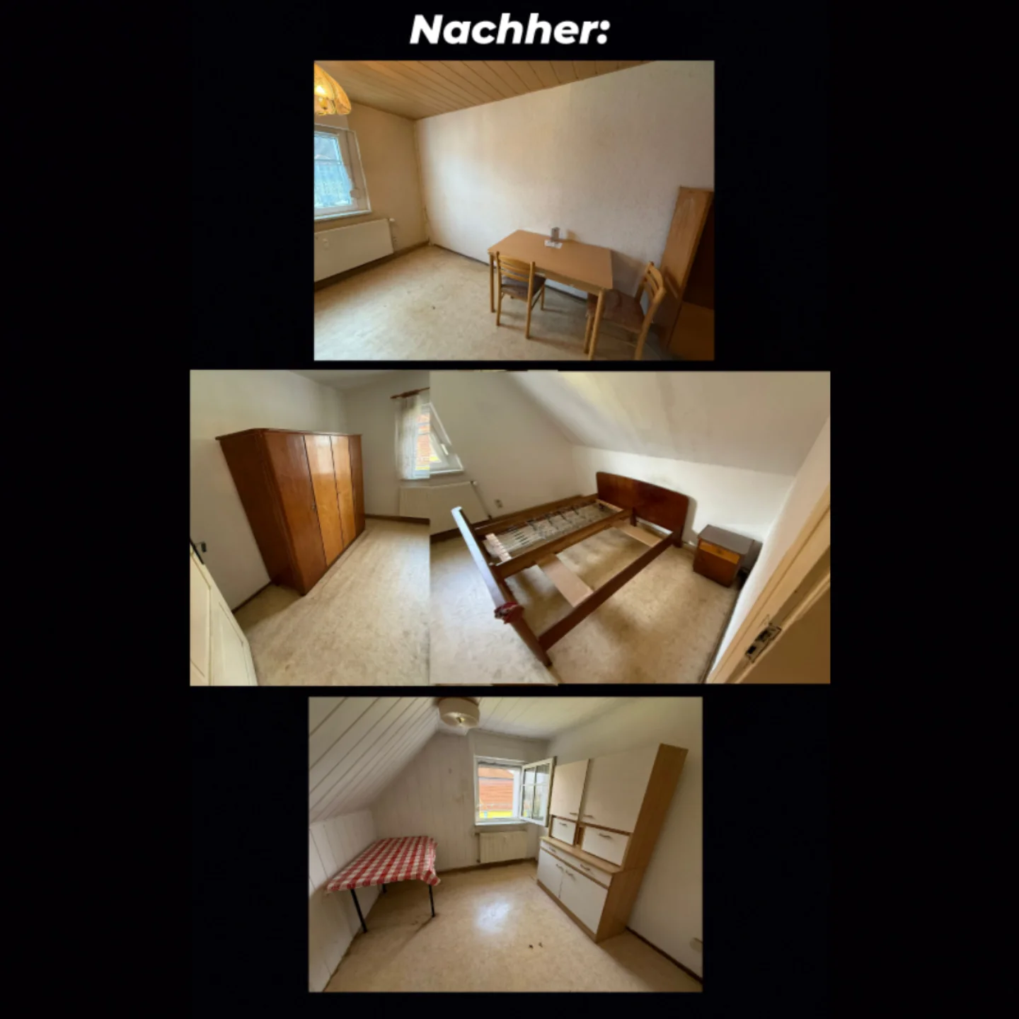 Entrümpelter und sauberer Raum nach einer Entrümpelung